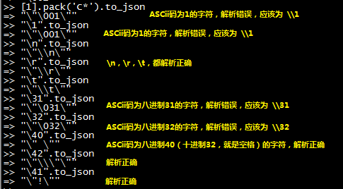 ASCII码转json测试
