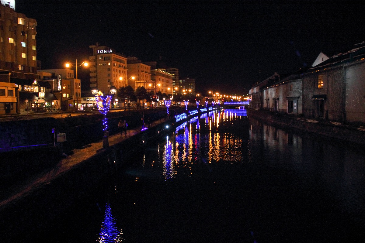 小樽运河夜景