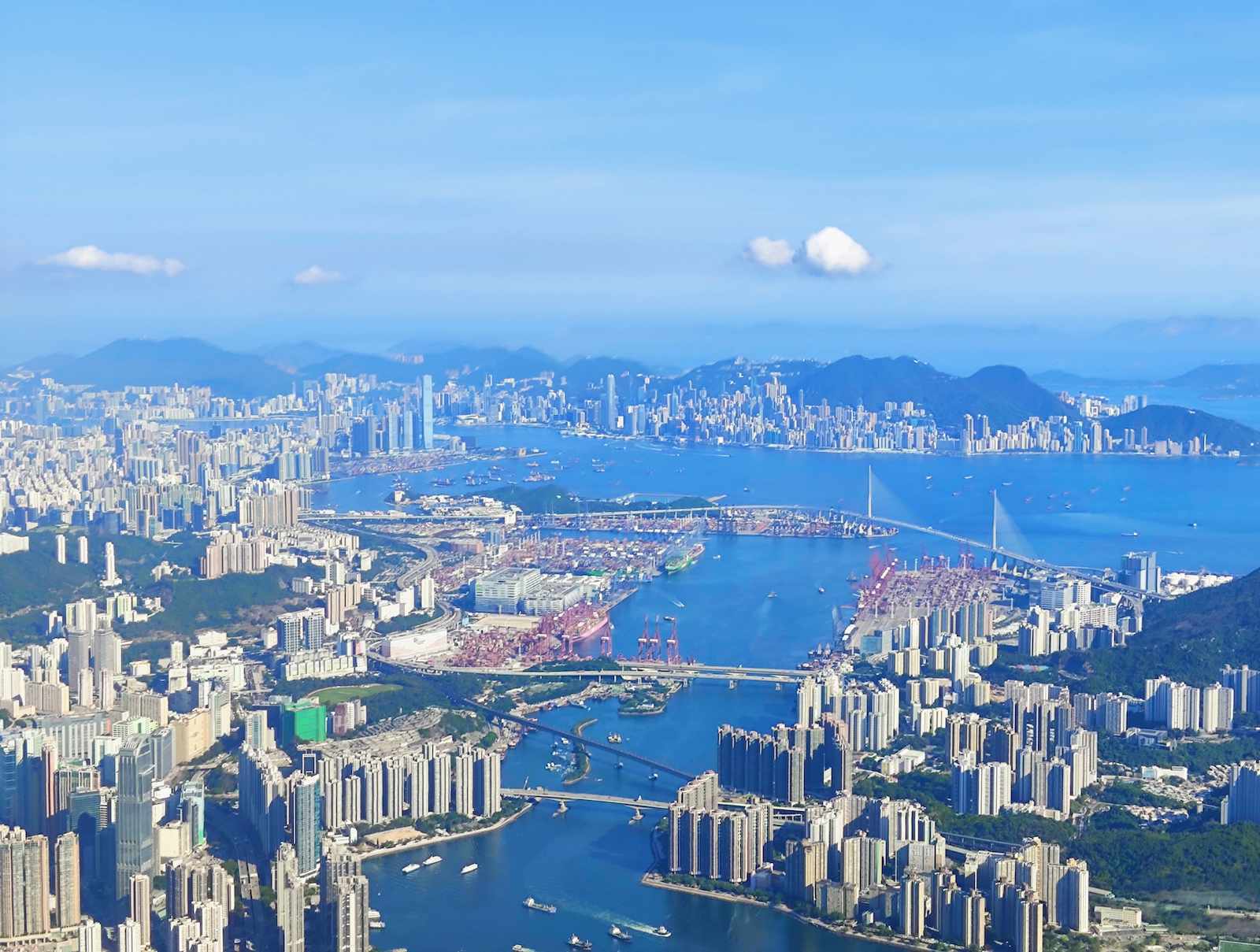 俯瞰香港维港